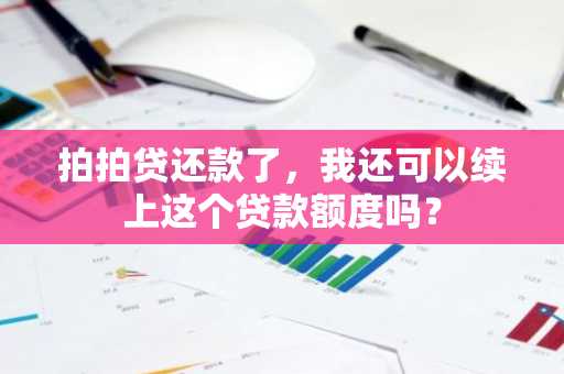 拍拍贷还款了，我还可以续上这个贷款额度吗？