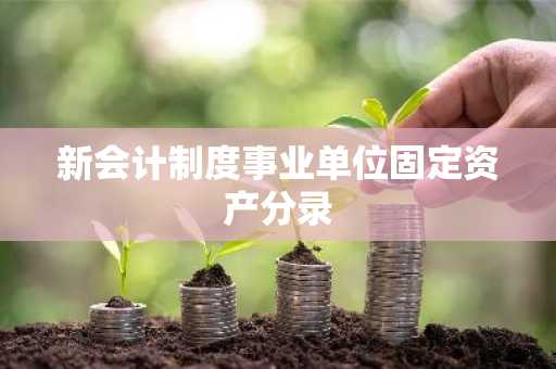 新会计制度事业单位固定资产分录