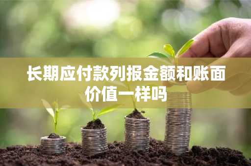 长期应付款列报金额和账面价值一样吗