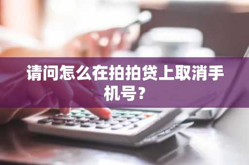 请问怎么在拍拍贷上取消手机号？