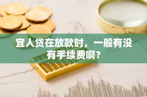 宜人贷在放款时，一般有没有手续费啊？
