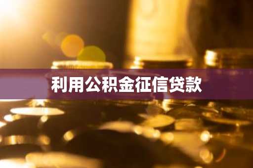 利用公积金征信贷款