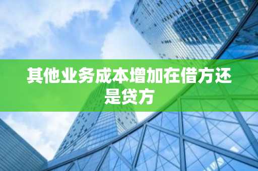 其他业务成本增加在借方还是贷方