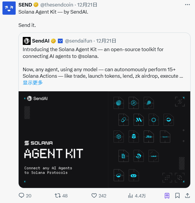 Solana明星背书，SendAI推出Solana Agent Kit-第2张图片-欧意易易下载