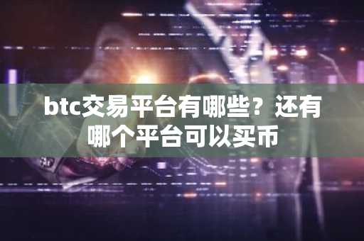 btc交易平台有哪些？还有哪个平台可以买币