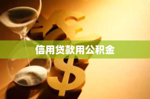 信用贷款用公积金