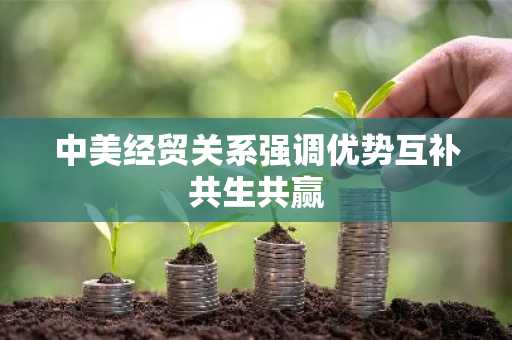 中美经贸关系强调优势互补共生共赢