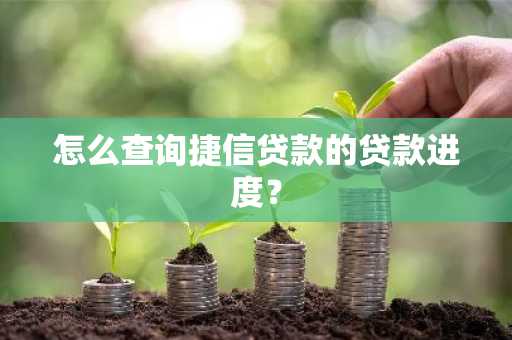 怎么查询捷信贷款的贷款进度？