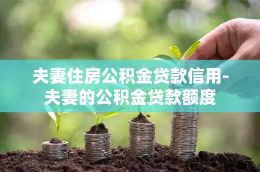 夫妻住房公积金贷款信用-夫妻的公积金贷款额度