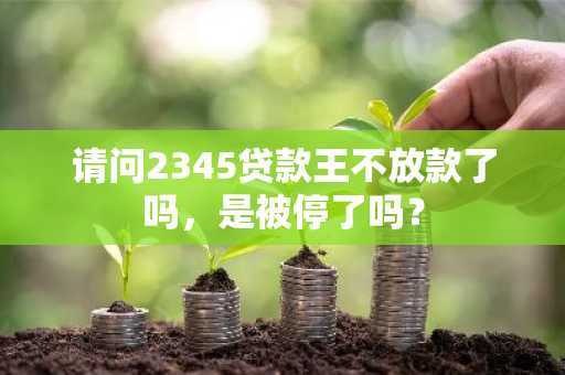请问2345贷款王不放款了吗，是被停了吗？