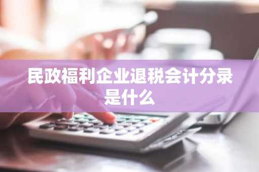民政福利企业退税会计分录是什么