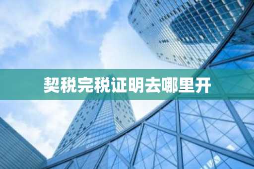 契税完税证明去哪里开