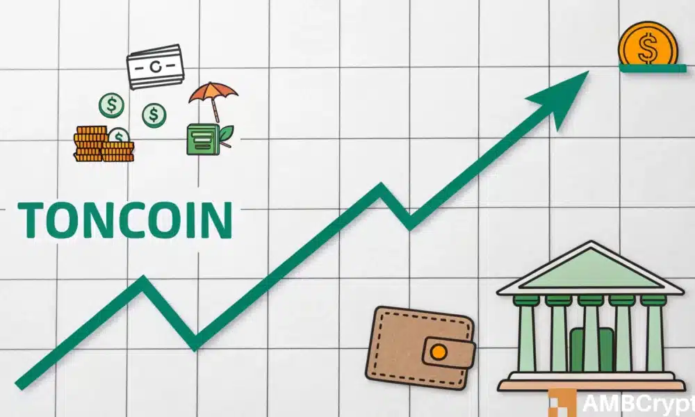 Toncoin [ton]可能正处于反弹的边缘，因为关键的技术和链链指标闪烁了看涨信号