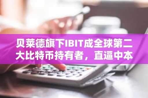 贝莱德旗下IBIT成全球第二大比特币持有者，直逼中本聪地位