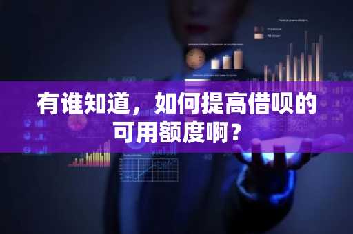 有谁知道，如何提高借呗的可用额度啊？