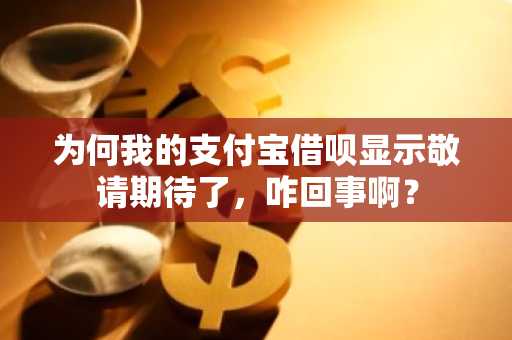 为何我的支付宝借呗显示敬请期待了，咋回事啊？