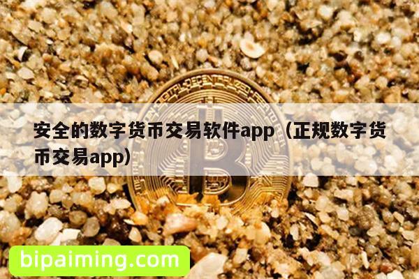 安全的数字货币交易软件app（正规数字货币交易app）