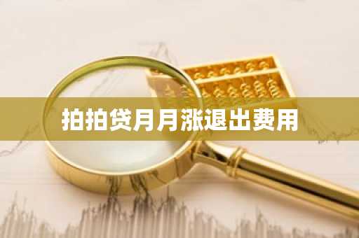拍拍贷月月涨退出费用
