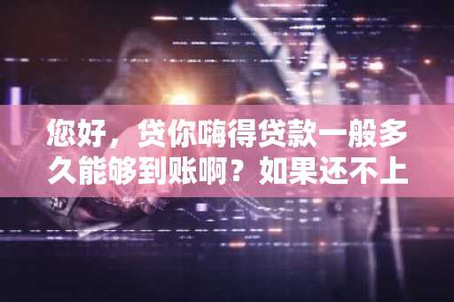 您好，贷你嗨得贷款一般多久能够到账啊？如果还不上逾期会怎样？