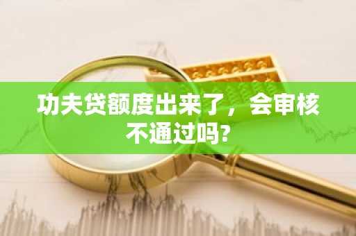功夫贷额度出来了，会审核不通过吗?