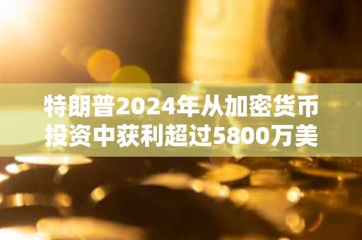 特朗普2024年从加密货币投资中获利超过5800万美元