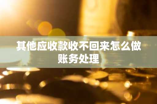 其他应收款收不回来怎么做账务处理
