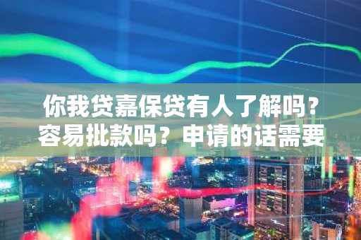 你我贷嘉保贷有人了解吗？容易批款吗？申请的话需要什么条件？请好心人士告知。
