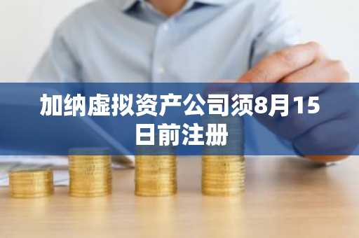 加纳虚拟资产公司须8月15日前注册