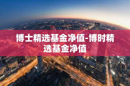 博士精选基金净值-博时精选基金净值