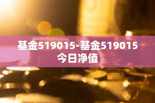 基金519015-基金519015今日净值