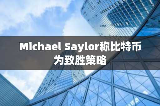 Michael Saylor称比特币为致胜策略