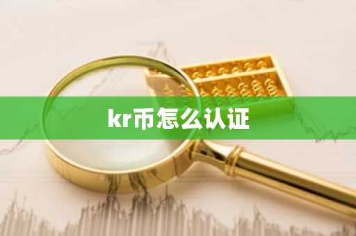 kr币怎么认证