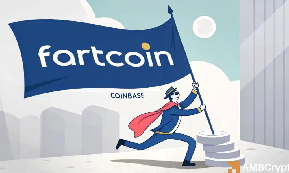 Coinbase列表后，Fartcoin [Fartcoin]飙升了14％以上