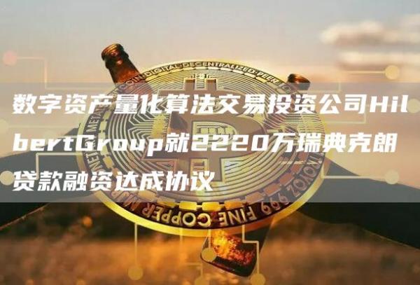 数字资产量化算法交易投资公司HilbrtGroup就2220万瑞典克朗贷款融资达成协议