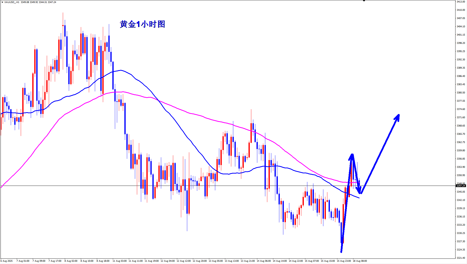 王杨：黄金探底回升，午后3347顺势多！