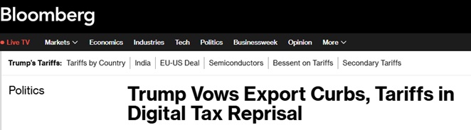 特朗普关税突传大消息！特朗普誓言实施出口限制和关税 以报复数字税