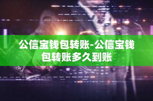 公信宝钱包转账-公信宝钱包转账多久到账