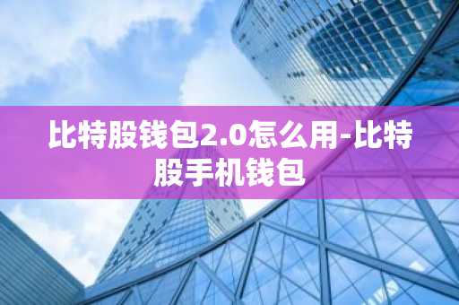 比特股钱包2.0怎么用-比特股手机钱包
