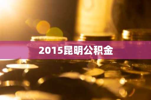 2015昆明公积金