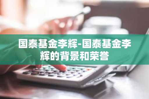 国泰基金李辉-国泰基金李辉的背景和荣誉