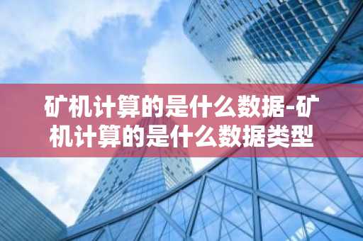 矿机计算的是什么数据-矿机计算的是什么数据类型