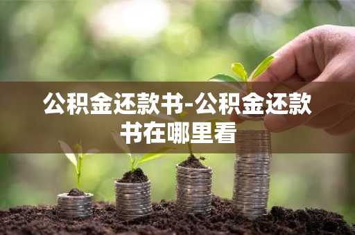 公积金还款书-公积金还款书在哪里看