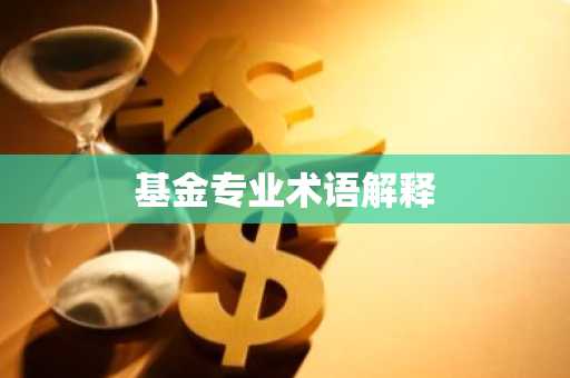 基金专业术语解释