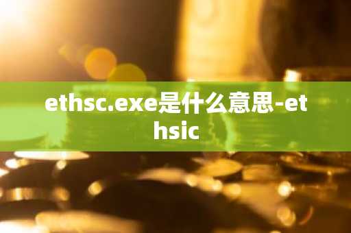 ethsc.exe是什么意思-ethsic