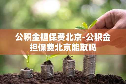 公积金担保费北京-公积金担保费北京能取吗