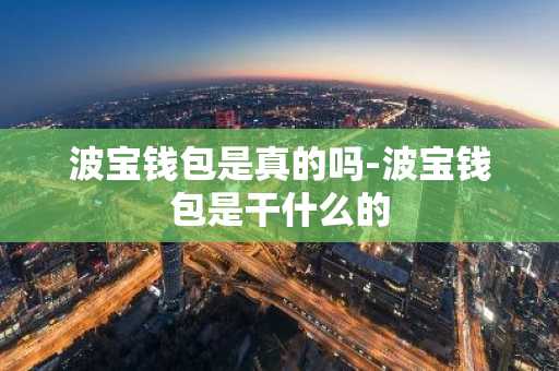 波宝钱包是真的吗-波宝钱包是干什么的