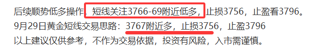 外汇百晓生：黄金如期支撑3767附近迎来涨势，多单注意止盈