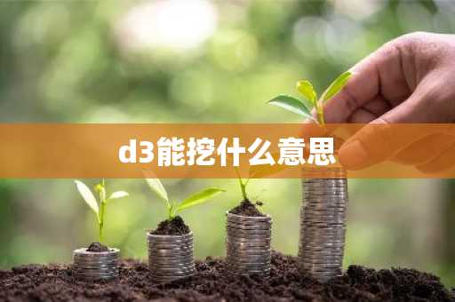 d3能挖什么意思