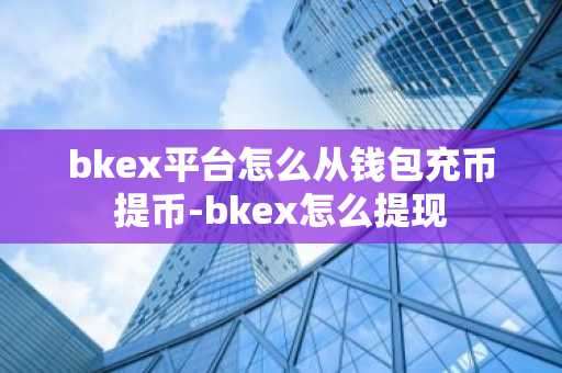 bkex平台怎么从钱包充币提币-bkex怎么提现