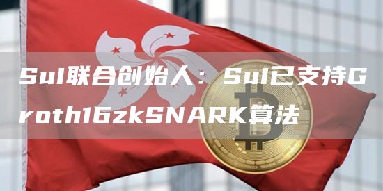 Sui联合创始人：Sui已支持Groth16zkSNARK算法